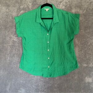 Lucky Brand Kelly Green Button up Shirt size medium